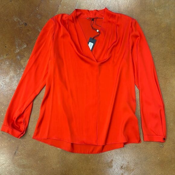NWT Kobi halperin Nellie red Blouse L - Picture 1 of 7
